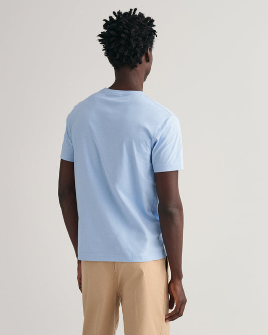 CAPRI BLUE, REG SHIELD SS T-SHIRT, BACK-VIEW BY GANT AU.