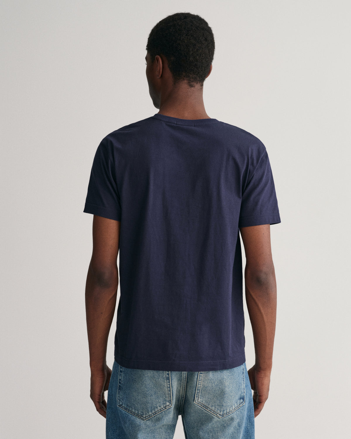EVENING BLUE, SLIM SHIELD SS T-SHIRT, BACK-VIEW BY GANT AU.