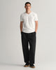 WHITE, SLIM SHIELD V-NECK T-SHIRT BY GANT AU.