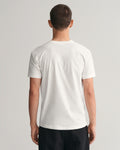WHITE, SLIM SHIELD V-NECK T-SHIRT, BACK-VIEW BY GANT AU.