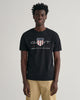 BLACK, REG ARCHIVE SHIELD SS T-SHIRT, FRONT-VIEW BY GANT AU.