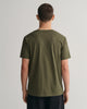 JUNIPER GREEN, REG ARCHIVE SHIELD SS T-SHIRT, BACK-VIEW BY GANT AU.