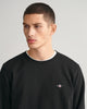 BLACK, REG SHIELD C-NECK SWEAT, CLOSE-UP BY GANT AU.