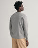 GREY MELANGE, REG SHIELD C-NECK SWEAT, BACK-VIEW BY GANT AU.