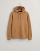 WARM KHAKI, REG SHIELD HOODIE, FLAT-LAY BY GANT AU.