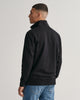 BLACK, REG SHIELD HALF ZIP SWEAT, BACK-VIEW BY GANT AU.