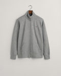 GREY MELANGE, REG SHIELD FULL ZIP SWEAT, FLAT-LAY BY GANT AU.