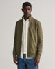 JUNIPER GREEN, REG SHIELD FULL ZIP SWEAT, FRONT-VIEW BY GANT AU.