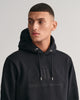 BLACK, REG TONAL SHIELD HOODIE, CLOSE-UP BY GANT AU.