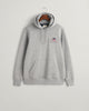 GREY MELANGE, REG MEDIUM ARCHIVE SHIELD HOODIE, FLAT-LAY BY GANT AU.