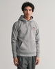 GREY MELANGE, REG MEDIUM ARCHIVE SHIELD HOODIE, FRONT-VIEW BY GANT AU.