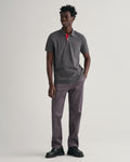 ANTRACIT MELANGE, REG CONTRAST PIQUE SS POLO BY GANT AU.