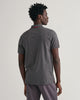 ANTRACIT MELANGE, REG CONTRAST PIQUE SS POLO, BACK-VIEW BY GANT AU.