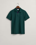 TARTAN GREEN, REG CONTRAST PIQUE SS POLO, FLAT-LAY BY GANT AU.