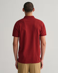 PLUMPED RED, REG CONTRAST PIQUE SS POLO, BACK-VIEW BY GANT AU.