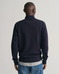 EVENING BLUE, SACKER RIB HALF ZIP, BACK-VIEW BY GANT AU.
