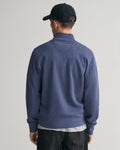 DK JEANSBLUE MELANGE, SACKER RIB HALF ZIP, BACK-VIEW BY GANT AU.
