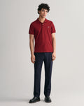 PLUMPED RED, REG SHIELD SS PIQUE POLO BY GANT AU.