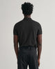 BLACK, SLIM SHIELD SS PIQUE POLO, BACK-VIEW BY GANT AU.