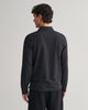 BLACK, REG SHIELD LS PIQUE POLO, BACK-VIEW BY GANT AU.