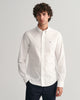 WHITE, SLIM POPLIN SHIRT, FRONT-VIEW BY GANT AU.