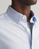 LIGHT BLUE, SLIM POPLIN SHIRT, CLOSE-UP BY GANT AU.