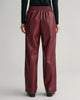 Relaxed Fit Faux Leather Pull-On Pants