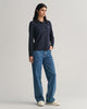 EVENING BLUE, SLIM SHIELD LS PIQUE POLO BY GANT AU.