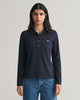 EVENING BLUE, SLIM SHIELD LS PIQUE POLO, FRONT-VIEW BY GANT AU.