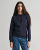 EVENING BLUE, REG TONAL SHIELD HOODIE, FRONT-VIEW BY GANT AU.