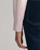 MODEL WEARING REG POPLIN GINGHAM SHIRT