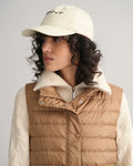 WARM KHAKI, LIGHT DOWN VEST, CLOSE-UP BY GANT AU.