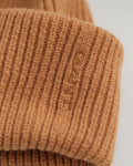 BURNT SUGAR, WOOL RIBBED BEANIE, FLAT-LAY BY GANT AU.
