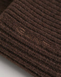 RICH BROWN, WOOL RIBBED BEANIE, CLOSE-UP BY GANT AU.