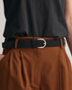 BLACK, ELASTIC BRAIDED BELT BY GANT AU.