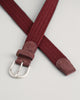 PLUMPED RED, ELASTIC BRAIDED BELT, CLOSE-UP BY GANT AU.