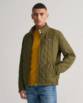 JUNIPER GREEN, QUILTED WINDCHEATER, FRONT-VIEW BY GANT AU.