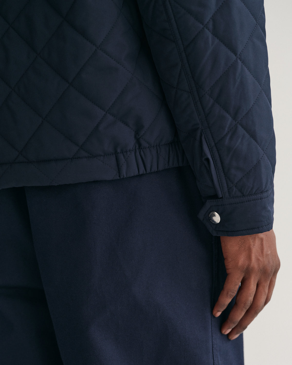 EVENING BLUE, QUILTED WINDCHEATER, CLOSE-UP BY GANT AU.