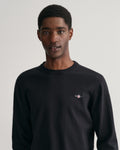BLACK, CLASSIC COTTON C-NECK, CLOSE-UP BY GANT AU.
