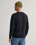 BLACK, CLASSIC COTTON V-NECK, BACK-VIEW BY GANT AU.