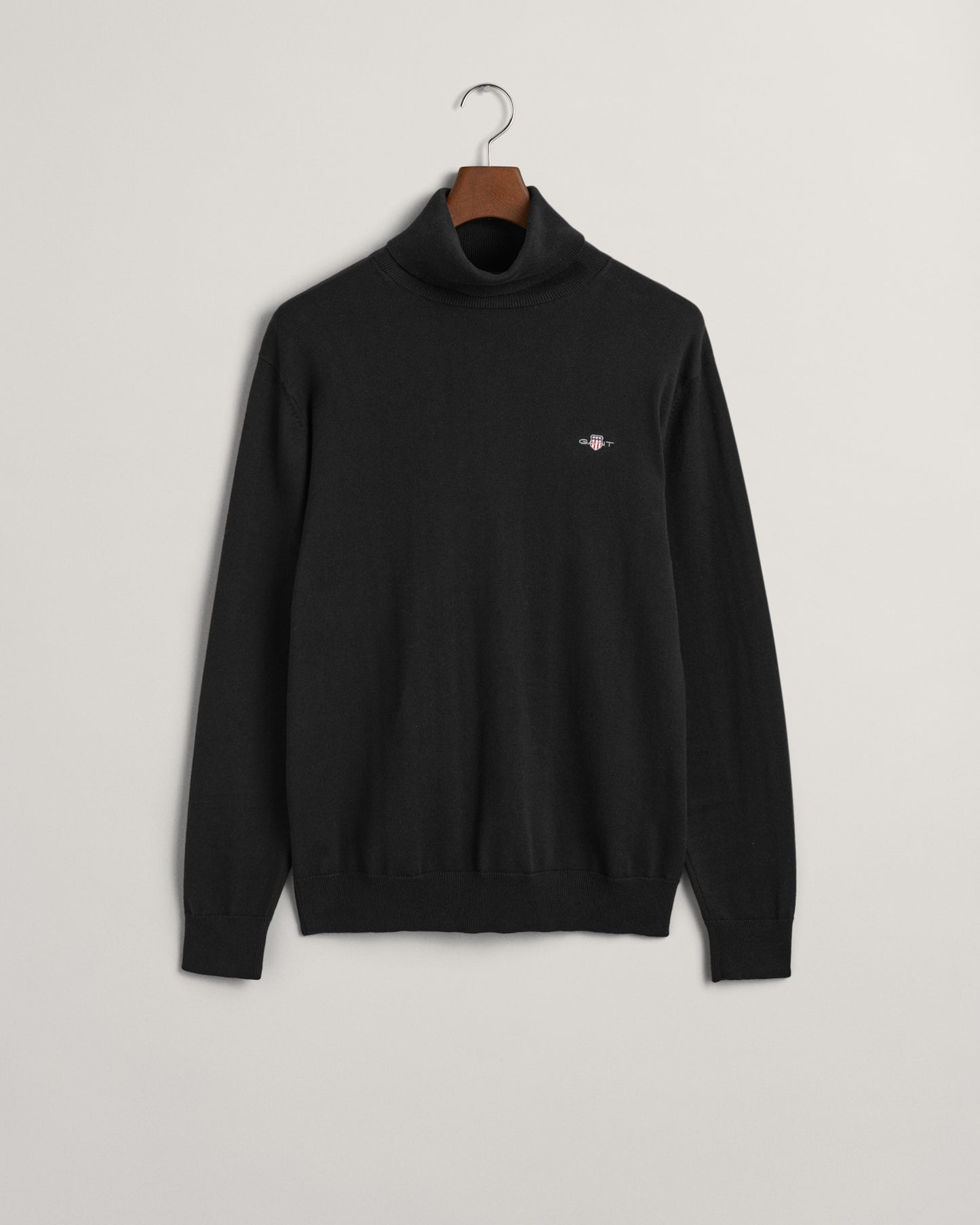 BLACK, CLASSIC COTTON ROLLERNECK, FLAT-LAY BY GANT AU.