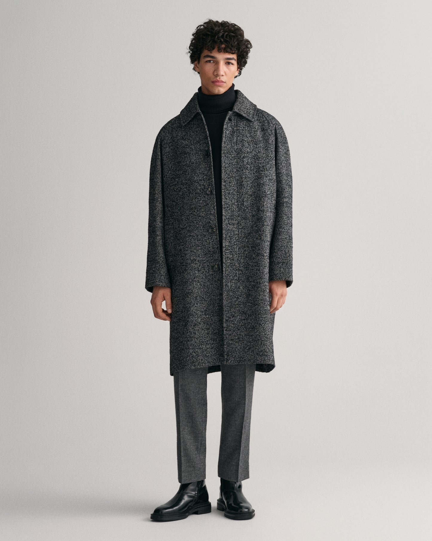 BLACK, CLASSIC COTTON ROLLERNECK BY GANT AU.