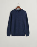 EVENING BLUE, WOOL NEPS C-NECK, FLAT-LAY BY GANT AU.