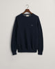 EVENING BLUE, COTTON PIQUE C-NECK, FLAT-LAY BY GANT AU.