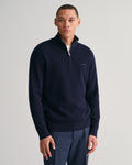 EVENING BLUE, COTTON WOOL RIB HZ, FRONT-VIEW BY GANT AU.