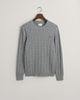 GREY MELANGE, COTTON CABLE C-NECK, FLAT-LAY BY GANT AU.