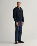 MARINE, SUPERFINE LAMBSWOOL HALF ZIP BY GANT AU.