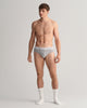 GREY MELANGE, BRIEF 3-PACK, FRONT-VIEW BY GANT AU.