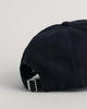 EBONY BLACK, UNISEX. TONAL ARCHIVE SHIELD CAP, CLOSE-UP BY GANT AU.