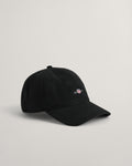 BLACK, SHIELD MELTON CAP, FRONT-VIEW BY GANT AU.